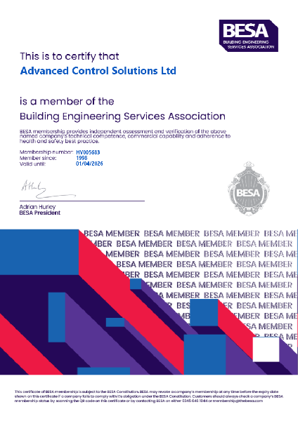 BESA Member Certificate