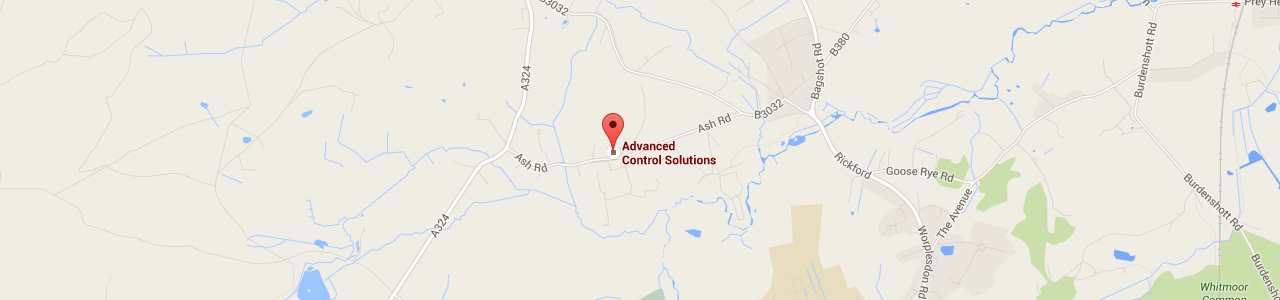 Location of Advanced Control Solutions, Pirbright, Surrey